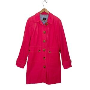Gap | Coral Button Down Trench Coat